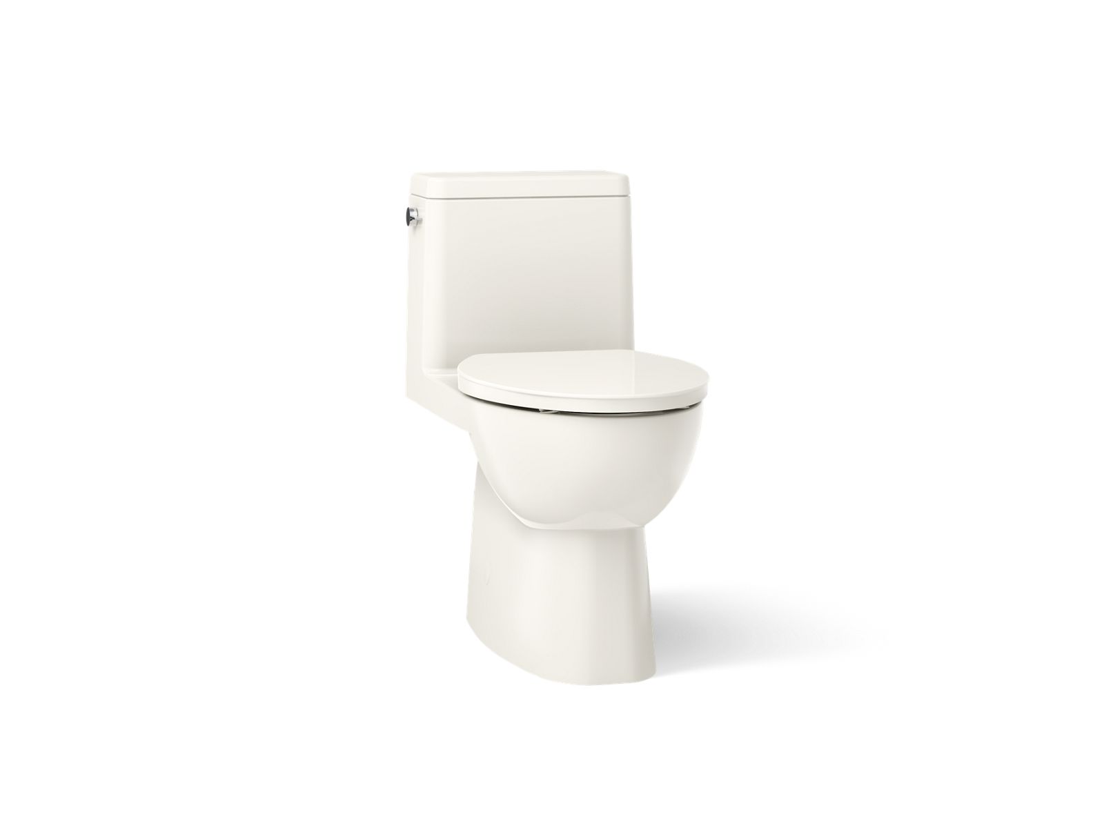 KOHLER K-78080-96 Reach One-Piece Compact Elongated Toilet With Skirted Trapway, 1.28 Gpf - Biscuit