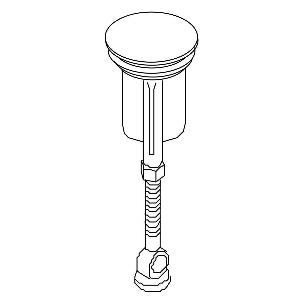 KOHLER Stopper Assembly With Adjustable Stem - Black Iron, K-78172-KB