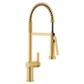 MOEN 7822BG Cia One-Handle Pre-Rinse Spring Pulldown Kitchen Faucet - Brushed Gold