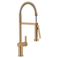 MOEN 7822BZG Cia One-Handle Pre-Rinse Spring Pulldown Kitchen Faucet - Bronzed Gold