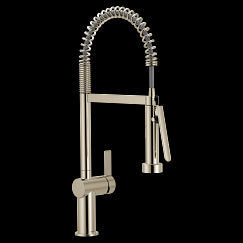MOEN 7822NL Cia Polished nickel one-handle pulldown kitchen faucet