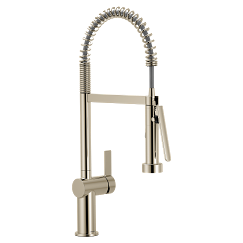 MOEN 7822NL Cia One-Handle Pre-Rinse Spring Pulldown Kitchen Faucet - Polished Nickel
