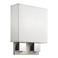KICHLER 10439NCHLED Santiago Led 14.25" Wall Sconce Brushed Nickel & Chrome