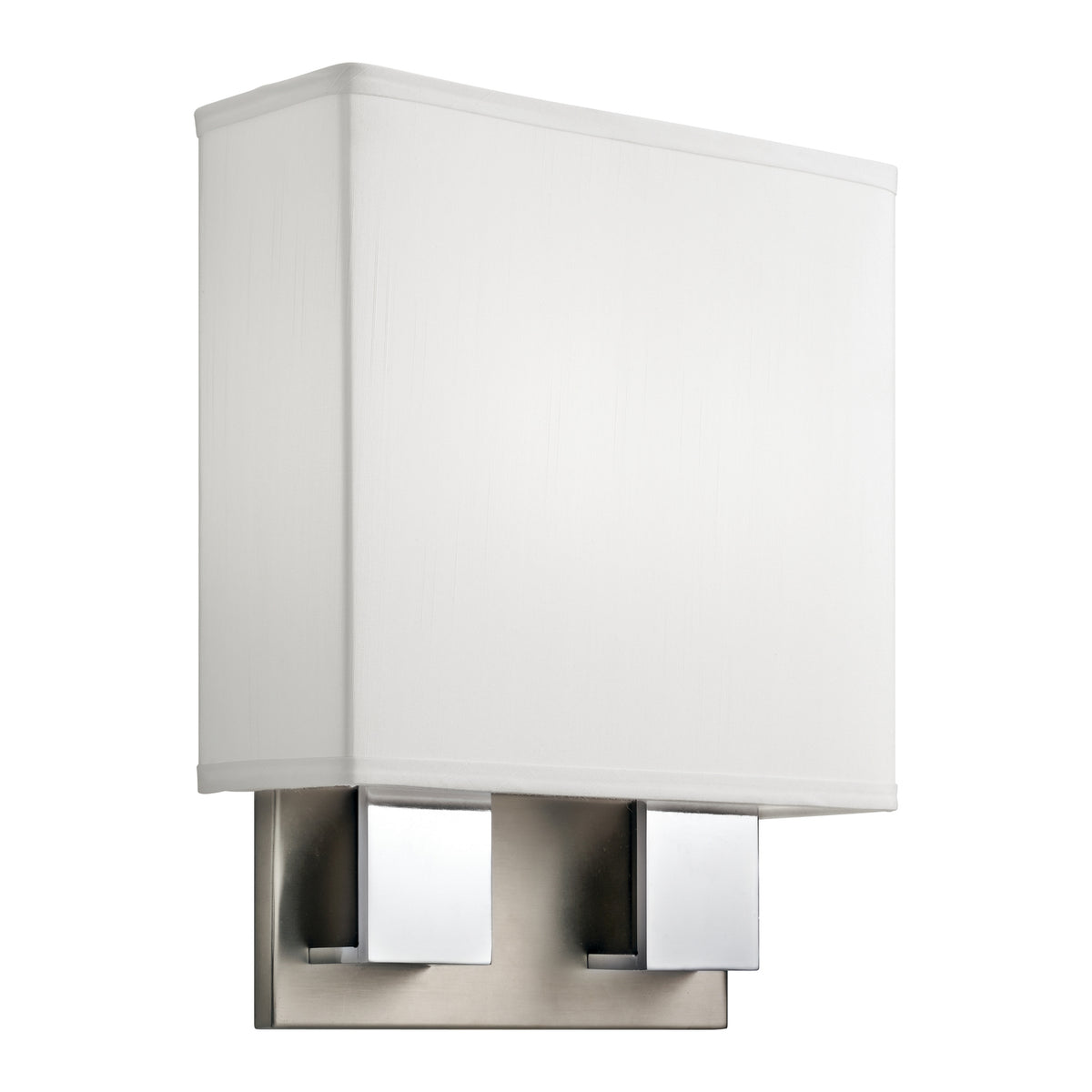 KICHLER 10439NCHLED Santiago Led 14.25" Wall Sconce Brushed Nickel & Chrome