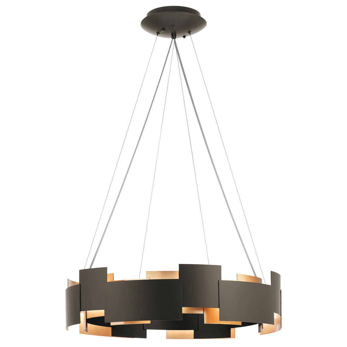 KICHLER 42992OZLED Moderne 6.75" Led Chandelier In Olde Bronze