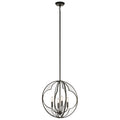 KICHLER 43096OZ Montavello 4 Light Chandelier Olde Bronze