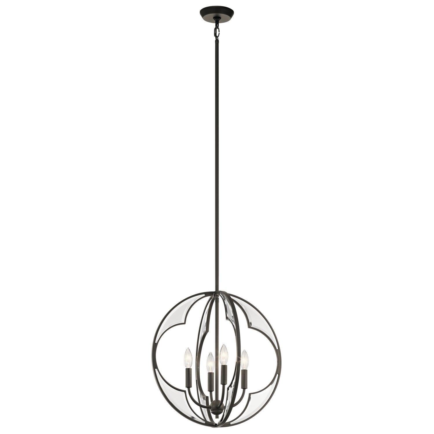 KICHLER 43096OZ Montavello 4 Light Chandelier Olde Bronze