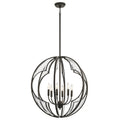 KICHLER 43097OZ Montavello 26.75" 6 Light Chandelier with Clear Beveled Glass in Olde Bronze