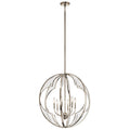 KICHLER 43097PN Montavello 26.75" 6 Light Chandelier with Clear Beveled Glass in Polished Nickel