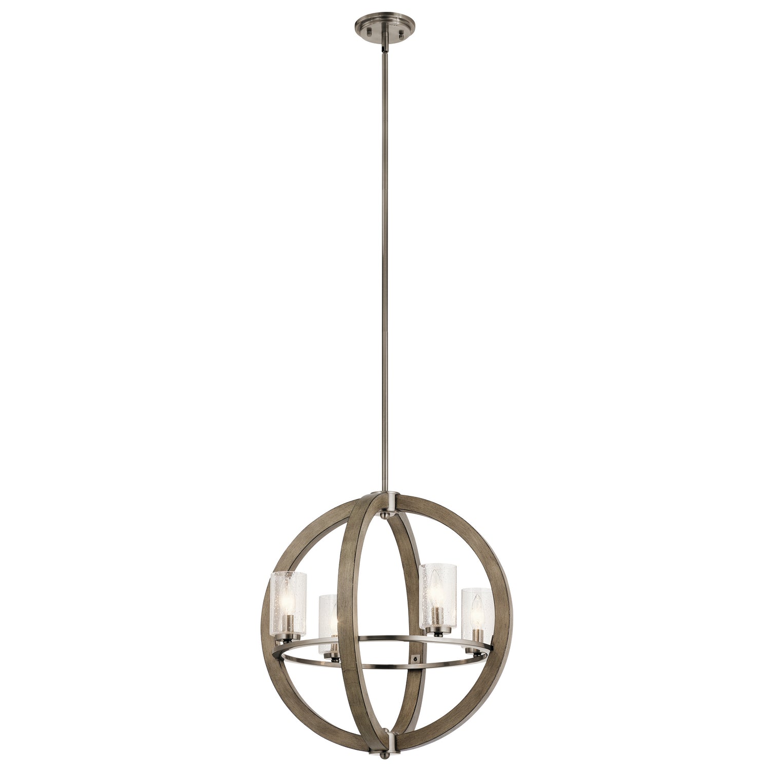 KICHLER 43185Dag Grand Bank Four Light Chandelier Distressed Antique Gray
