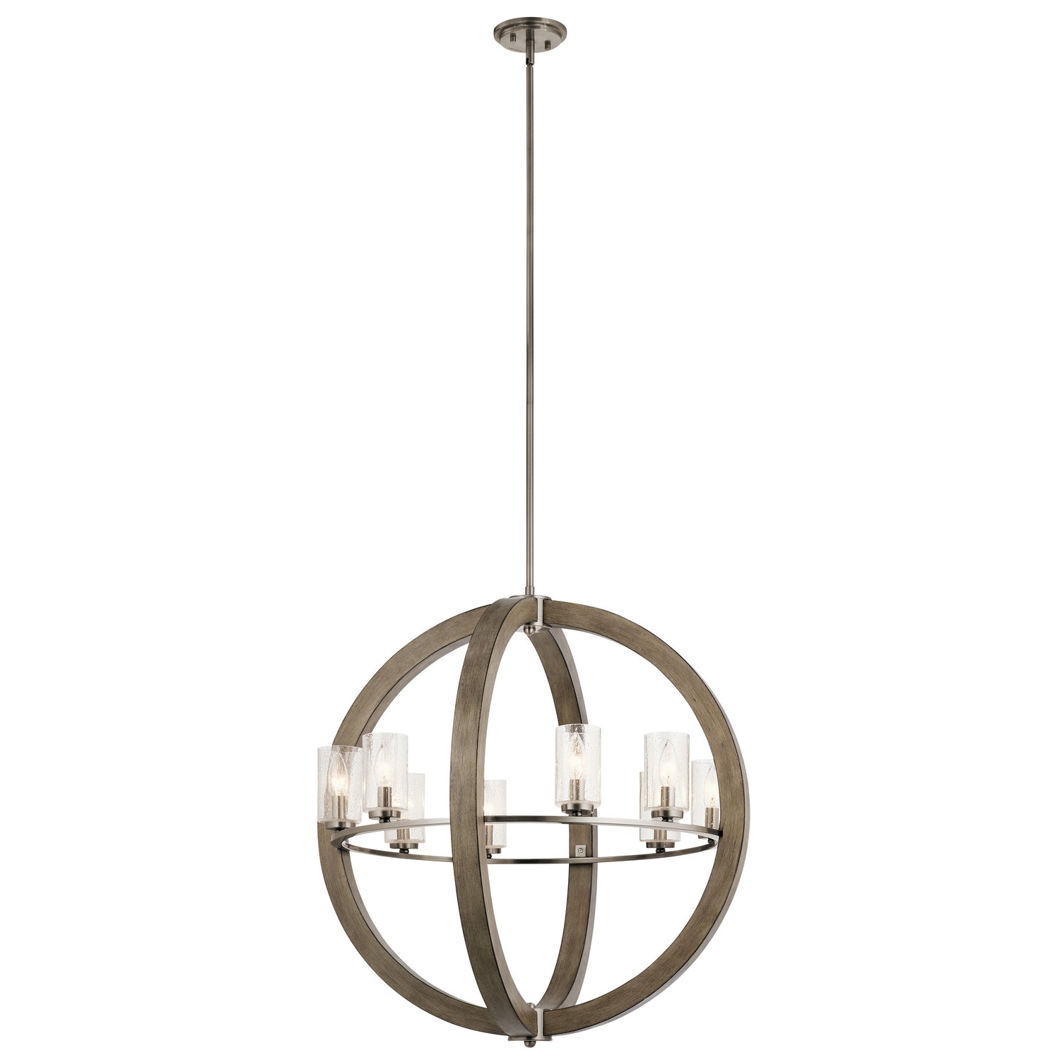 KICHLER 43190Dag Grand Bank Eight Light Chandelier Distressed Antique Gray