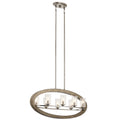 KICHLER 43191DAG Grand Bank Eight Light Linear Chandelier Distressed Antique Gray