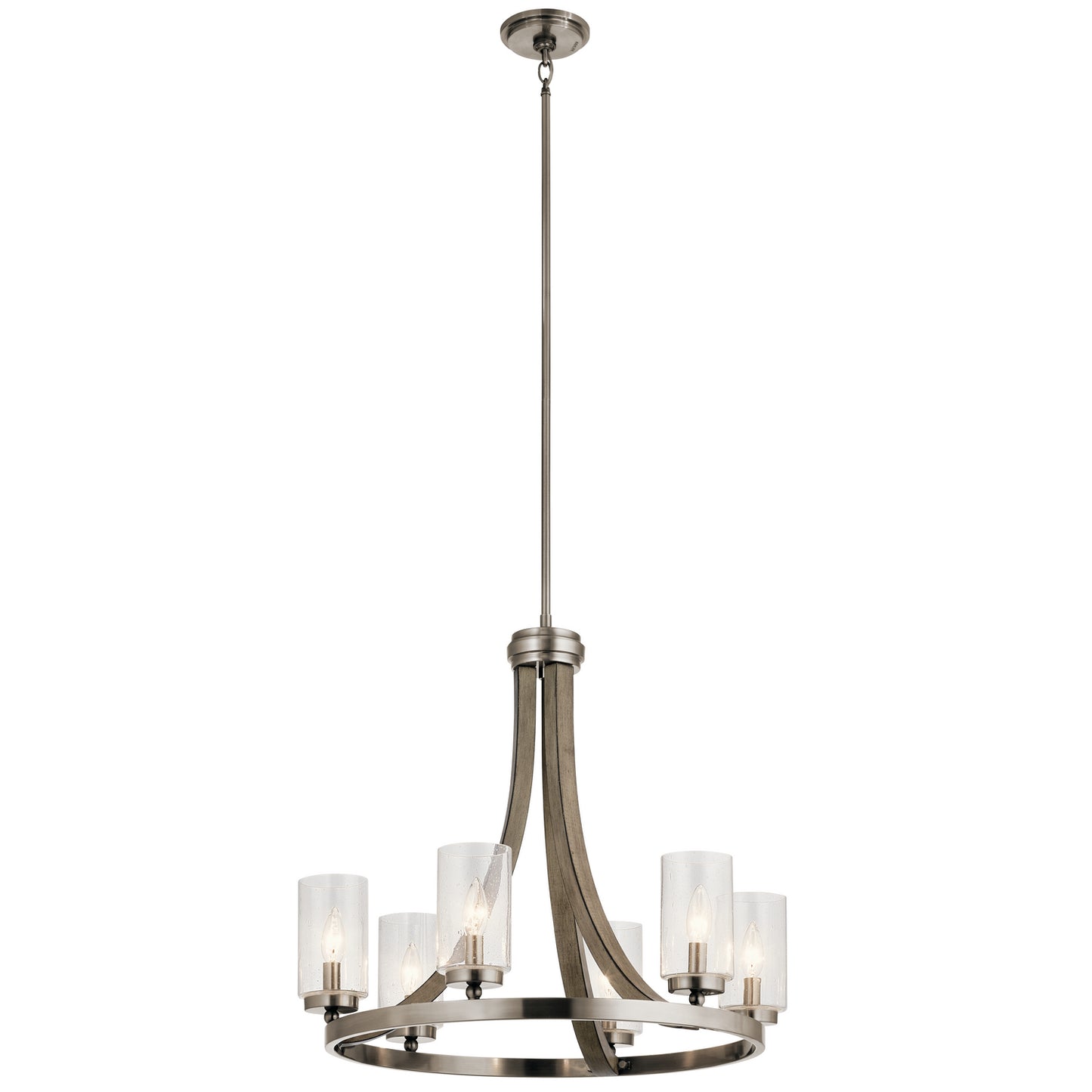 KICHLER 43193Dag Grand Bank Six Light Chandelier Distressed Antique Gray