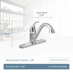 MOEN 7825SRS Camerist Chrome One-Handle Low Arc Kitchen Faucet - Spot Resist Stainless