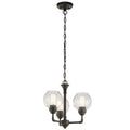KICHLER 43992OZ Niles Three Light Chandelier/Semi Flush Mount Olde Bronze