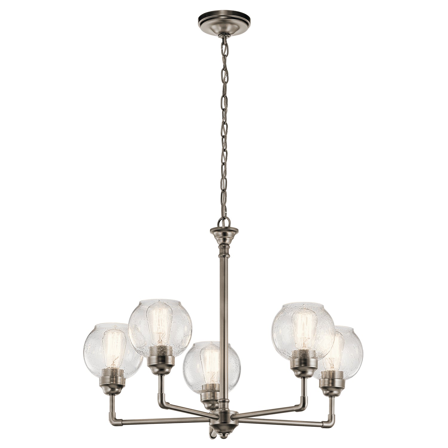 KICHLER 43993Ap Niles Five Light Chandelier Antique Pewter