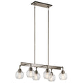 KICHLER 43994AP Niles Six Light Linear Chandelier Antique Pewter