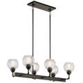 KICHLER 43994OZ Niles Six Light Linear Chandelier Olde Bronze