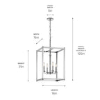 KICHLER 43998CH Crosby 31" 4 Light Foyer Pendant Chrome