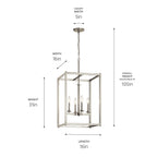 KICHLER 43998NI Crosby 31" 4 Light Foyer Pendant Brushed Nickel