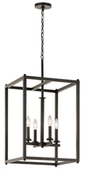 KICHLER 43998OZ Crosby 31" 4 Light Foyer Pendant Olde Bronze