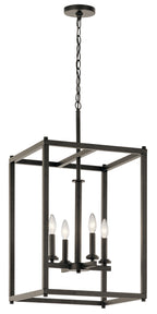 KICHLER 43998OZ Crosby 31" 4 Light Foyer Pendant Olde Bronze