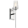 KICHLER 45295CH Alton 22" 1 Light Wall Sconce With Clear Seeded Glass In Chrome