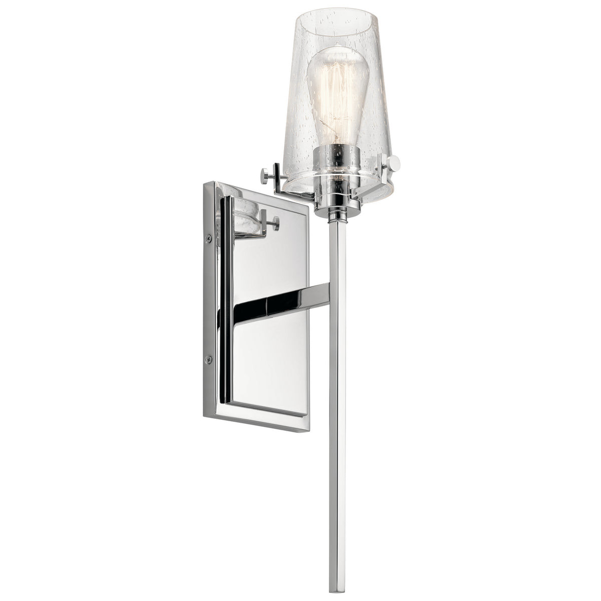 KICHLER 45295CH Alton 22" 1 Light Wall Sconce With Clear Seeded Glass In Chrome