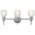 KICHLER 45392CH Greenbrier 23.75" 3 Light Vanity Light With Clear Seeded Glass In Chrome