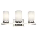 KICHLER 45497NI Crosby 23" 3 Light Vanity Light Satin Etched Cased Opal Brushed Nickel