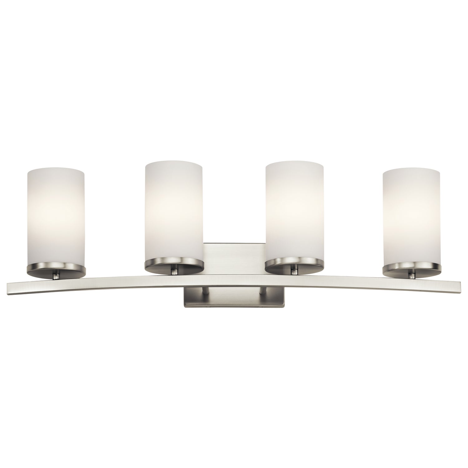 KICHLER 45498NI Crosby 31" 4 Light Vanity Light Satin Etched Cased Opal Brushed Nickel