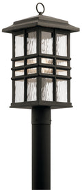 KICHLER 49832OZ Beacon Square 1 Light Post Mount Olde Bronze