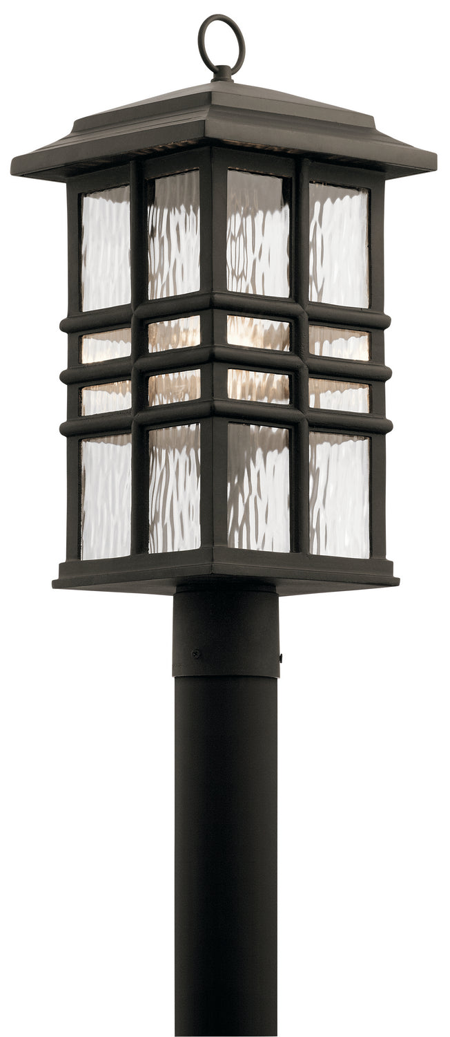 KICHLER 49832OZ Beacon Square 1 Light Post Mount Olde Bronze