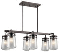 KICHLER 49835AZ Lyndon 6 Light Linear Chandelier Architectural Bronze