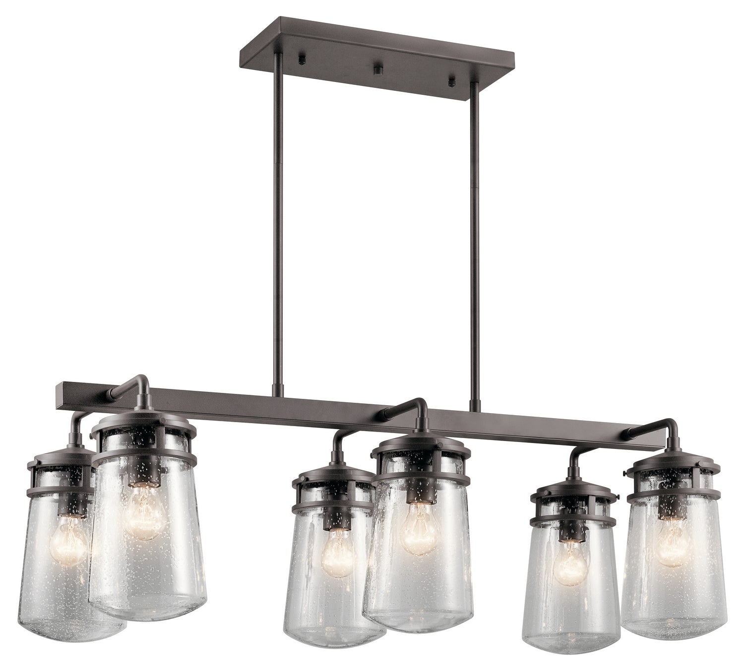 KICHLER 49835AZ Lyndon 6 Light Linear Chandelier Architectural Bronze