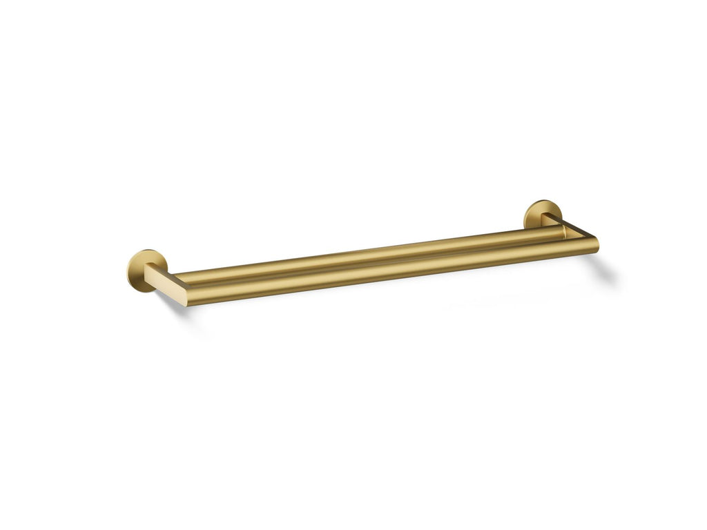 KOHLER K-78375-2MB Components Double Towel Bar - Vibrant Brushed Moderne Brass