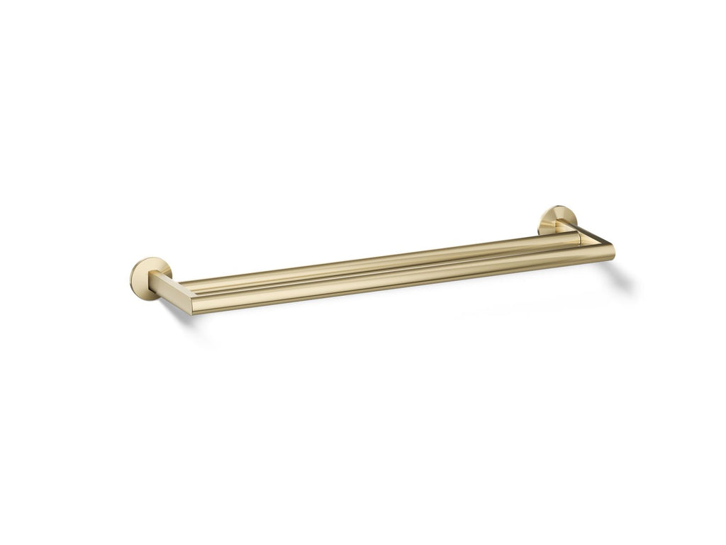 KOHLER K-78375-AF Components Double Towel Bar - Vibrant French Gold