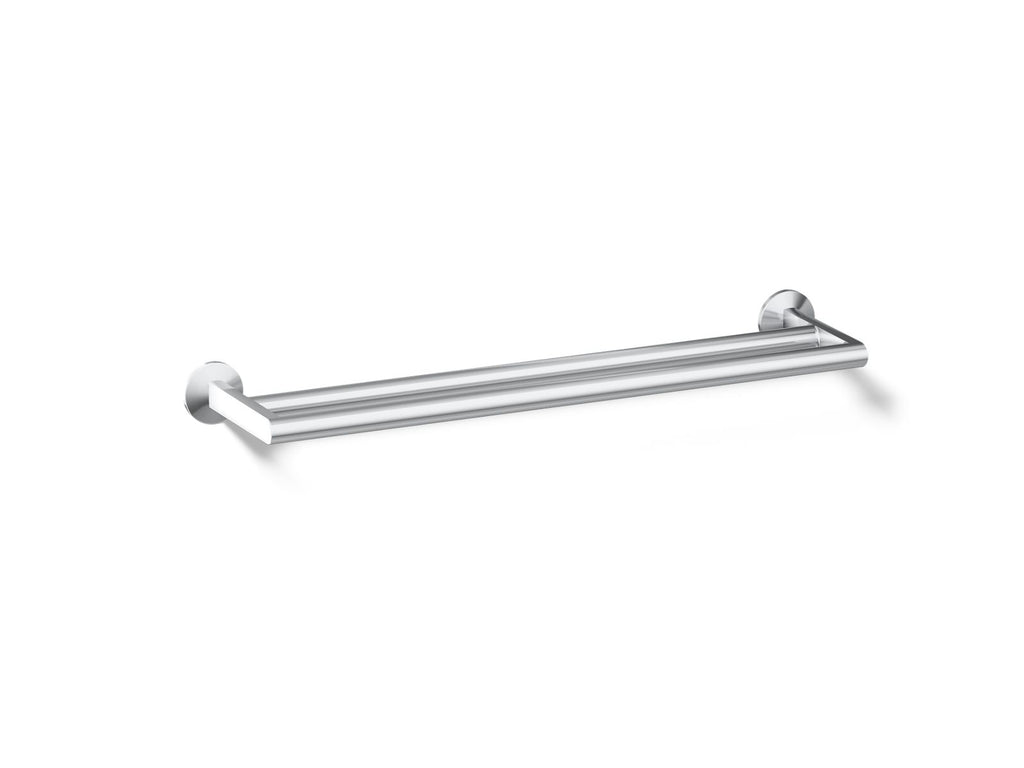 KOHLER K-78375-CP Components Double Towel Bar - Polished Chrome