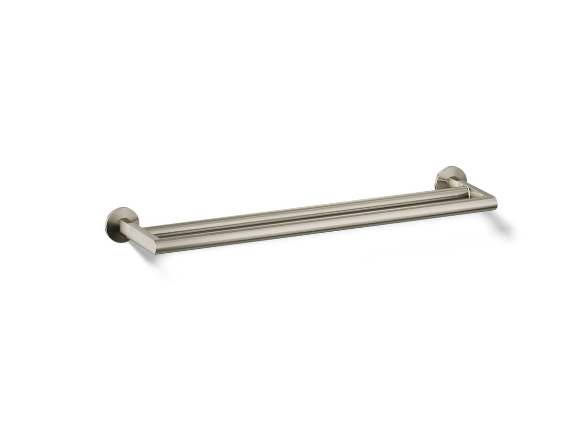 KOHLER K-78375-SN Components Double Towel Bar - Vibrant Polished Nickel