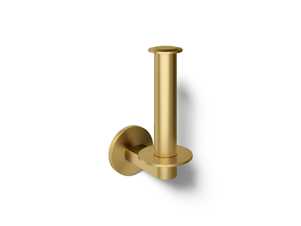 KOHLER K-78383-2MB Components Vertical Toilet Paper Holder - Vibrant Brushed Moderne Brass