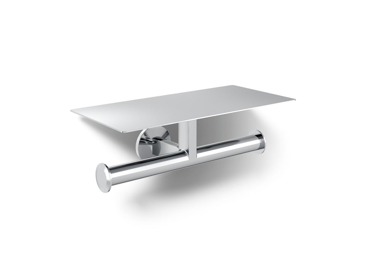 KOHLER K-78384-CP Components Covered Double Toilet Paper Holder - Polished Chrome