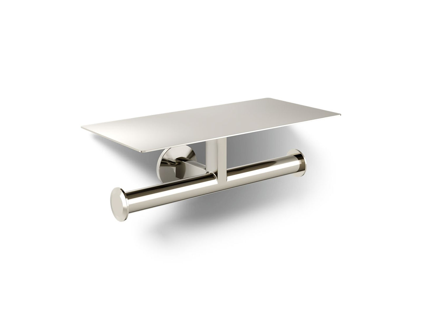 KOHLER K-78384-SN Components Covered double toilet paper holder - Vibrant Polished Nickel