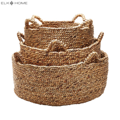 ELK SIGNATURE 784083 Natural Low Rise Basket - Set of 3