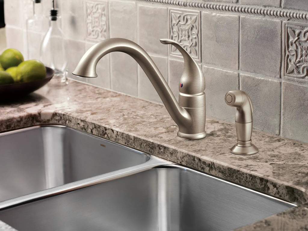 MOEN 7840SRS Camerist Chrome One-Handle Low Arc Kitchen Faucet - Spot Resist Stainless