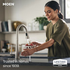 MOEN 7864EWSRS Sleek Motionsense Wave One-Handle Pulldown Touchless Kitchen Faucet - Spot Resist Stainless