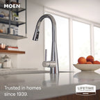 MOEN 7864 Sleek One-Handle High Arc Pulldown Kitchen Faucet - Chrome