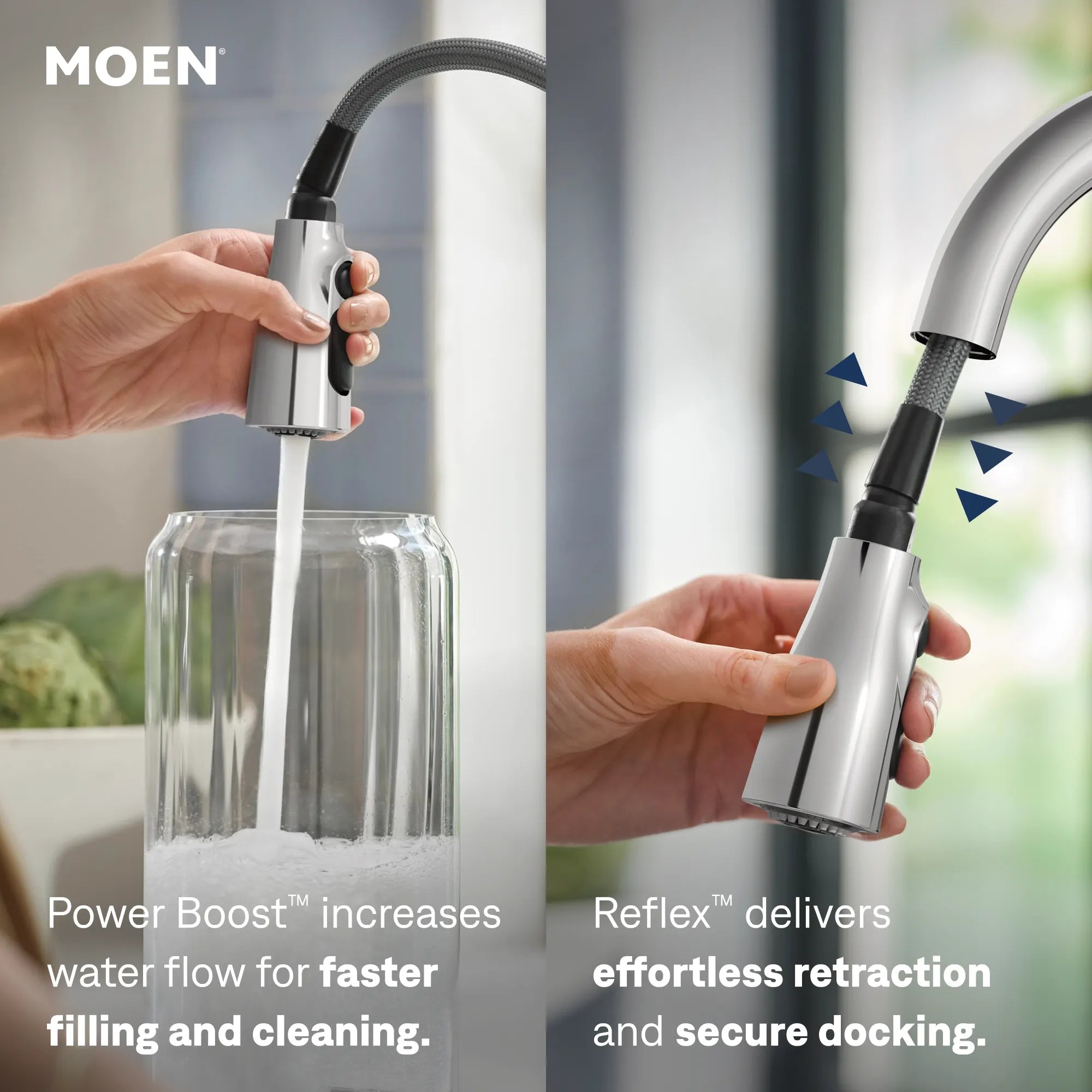 MOEN 7864 Sleek One-Handle High Arc Pulldown Kitchen Faucet - Chrome