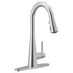 MOEN 7864 Sleek One-Handle High Arc Pulldown Kitchen Faucet - Chrome