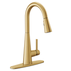 MOEN 7864BG Sleek One-Handle High Arc Pulldown Kitchen Faucet - Brushed Gold
