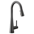 MOEN 7864BL Sleek One-Handle High Arc Pulldown Kitchen Faucet - Matte Black
